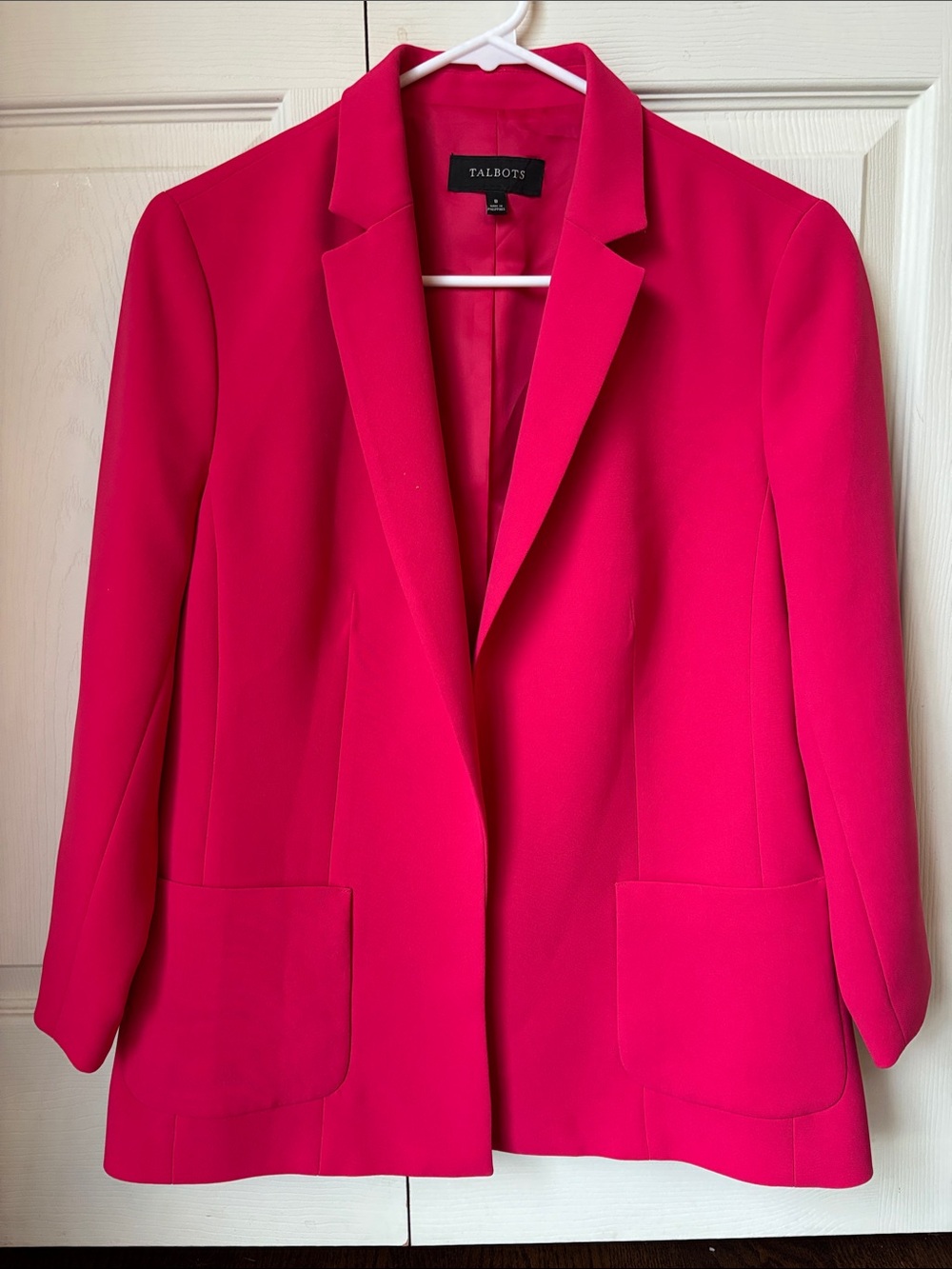 Talbots cherry red Tailored Blazer suit Jacket womens 6 classic timeless Holiday